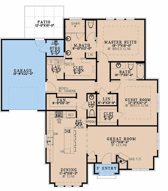Main Floor Plan for House Plan #316751